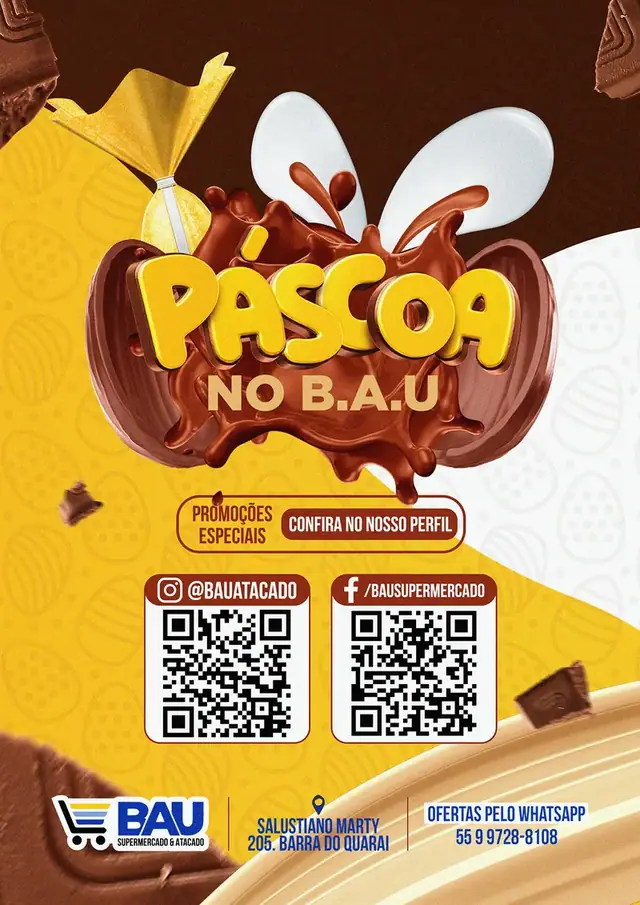 b.a.u · cartaz de Páscoa