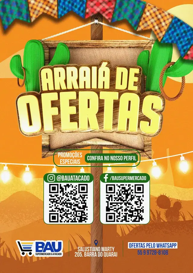 b.a.u · cartaz do Arraiá
