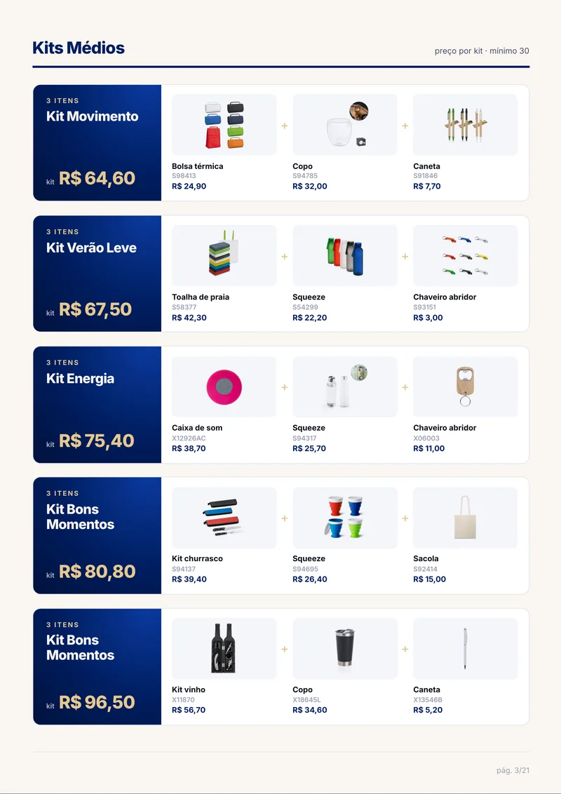 Final de Ano · catálogo, página de kits